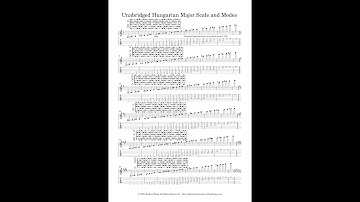 Unabridged Hungarian Major Scale and Modes