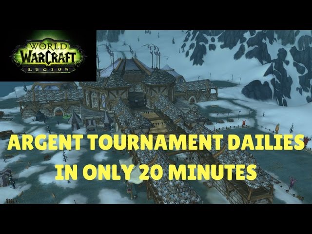 enkelt gang ballon Bryde igennem WoW - Argent Tournament Dailies In 20 Minutes - YouTube