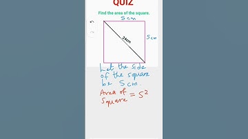 How to Find the Area of a Square Given its Diagonal