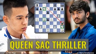 Queen sac thriller | Gukesh D vs Abdusattorov | Tata Steel 2024