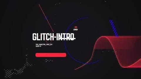 Glitch Intro Logo After Effects Templates