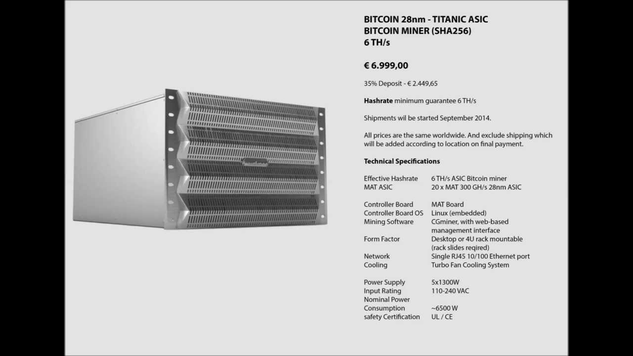 Bitcoin Asic Miner 6 Th S Titanium Asic Bitcoin Miner 6 Th S - 