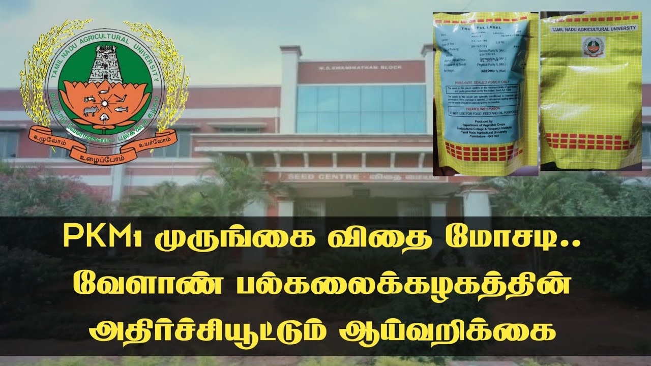 PKM1 முருங்கை விதை மோசடி-வேளாண் பல்கலைக்கழகத்தின் அதிர்ச்சியூட்டும் ஆய்வறிக்கை l TNAU FAKE SEEDS