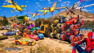 Cars Crazy McQueen High Impact Miss Fritter Colossus XXL Miguel Camino Tow Mater Disney Pixar Planes