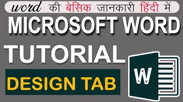 Design Tab all options in Ms-Word !! Ms word Tutorial #msword