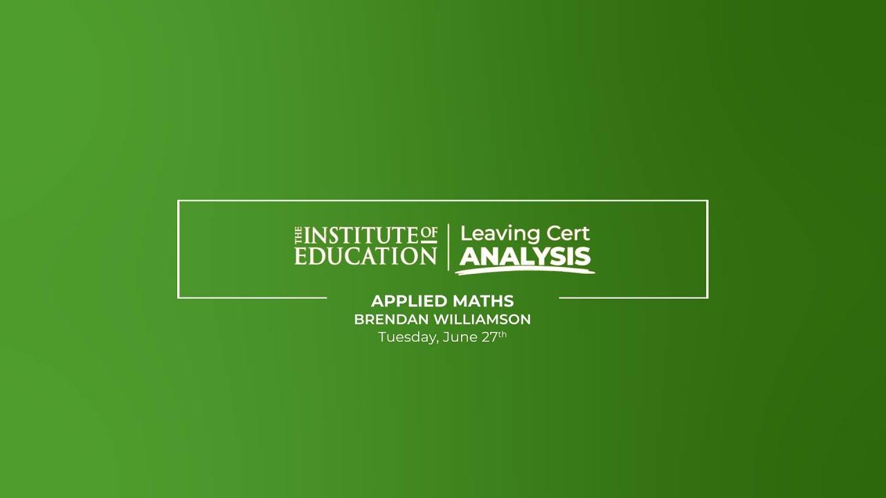 Leaving cert reaction 2023 applied maths h youtube