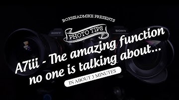 A7iii -  Register custom shoot...settings at the touch of a button!!