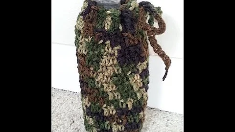 Learn How to Make a Simple Crochet Water Bottle Holder