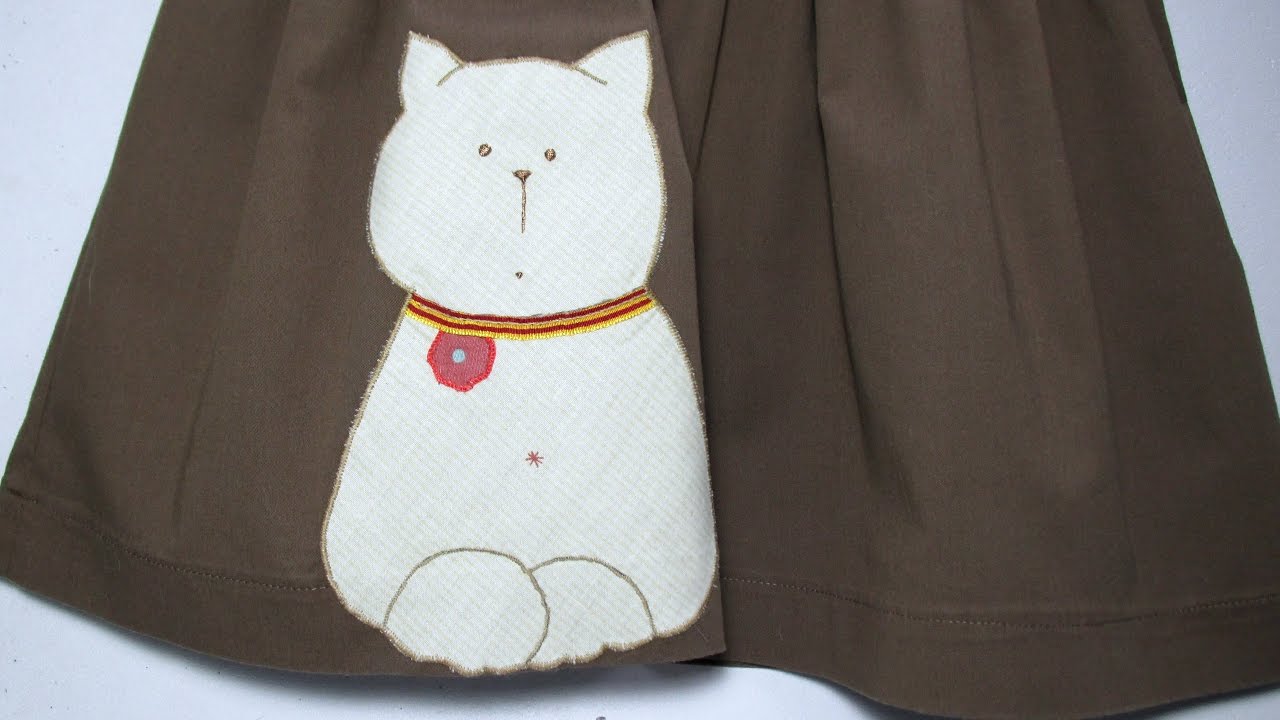 How to make a fabric cat applique DIY sewing project 48 YouTube