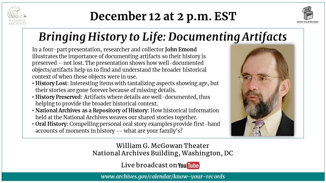 Documentary backdrop image for Bringing History To Life: Documenting Artifacts (2018)