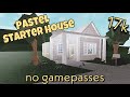 Pastel starter house 17k no gamepasses   bloxburg speedbuild