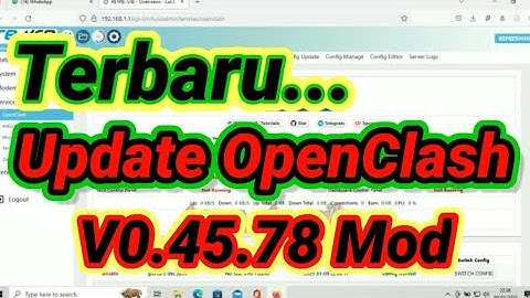 Mudah!!! Cara update openclash mod terbaru V0.45.78