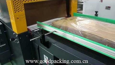 GH 715L+SF 8030LG pizza box shrink wrapping machine for US market