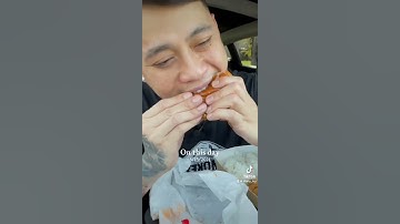 #onthisday First time trying Jollibee Chicken Sandwich #asmr #mukbang #food #chicken #shorts #short