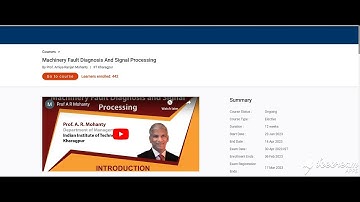💥WEEK 8💥🔥100%🔥MACHINERY FAULT DIAGNOSIS AND SIGNAL PROCESSING  ASSIGNMENT SOLUTION💥