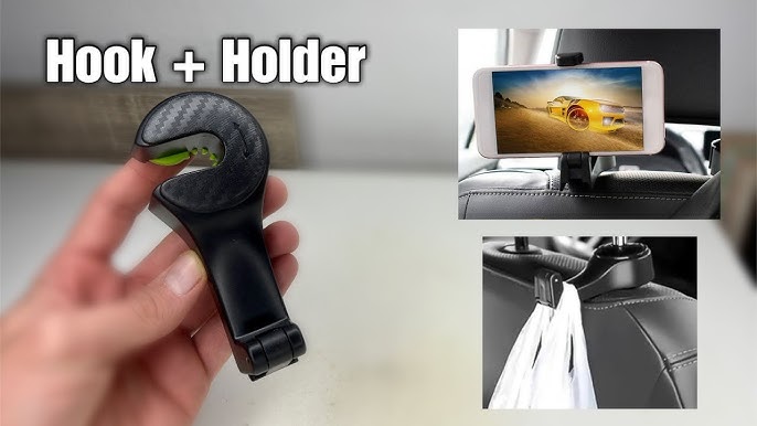 2 in 1 Car Headrest Hidden Hook Review 2022 - Car Seat Hooks with Phone  Holder 