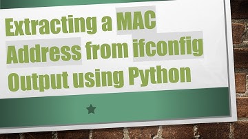 Extracting a MAC Address from ifconfig Output using Python