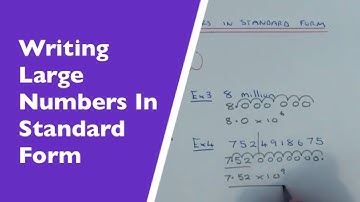 A Fast Method Of Writing Large Numbers Down In Standard Index Form.