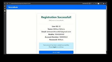 Secure Bank Application | Java Spring Boot Project | Banking System Backend #frotend #backend #java