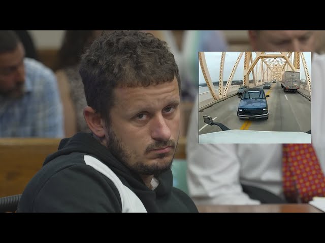 Dashcam video played as man charged in Louisville bridge crash is in court class=