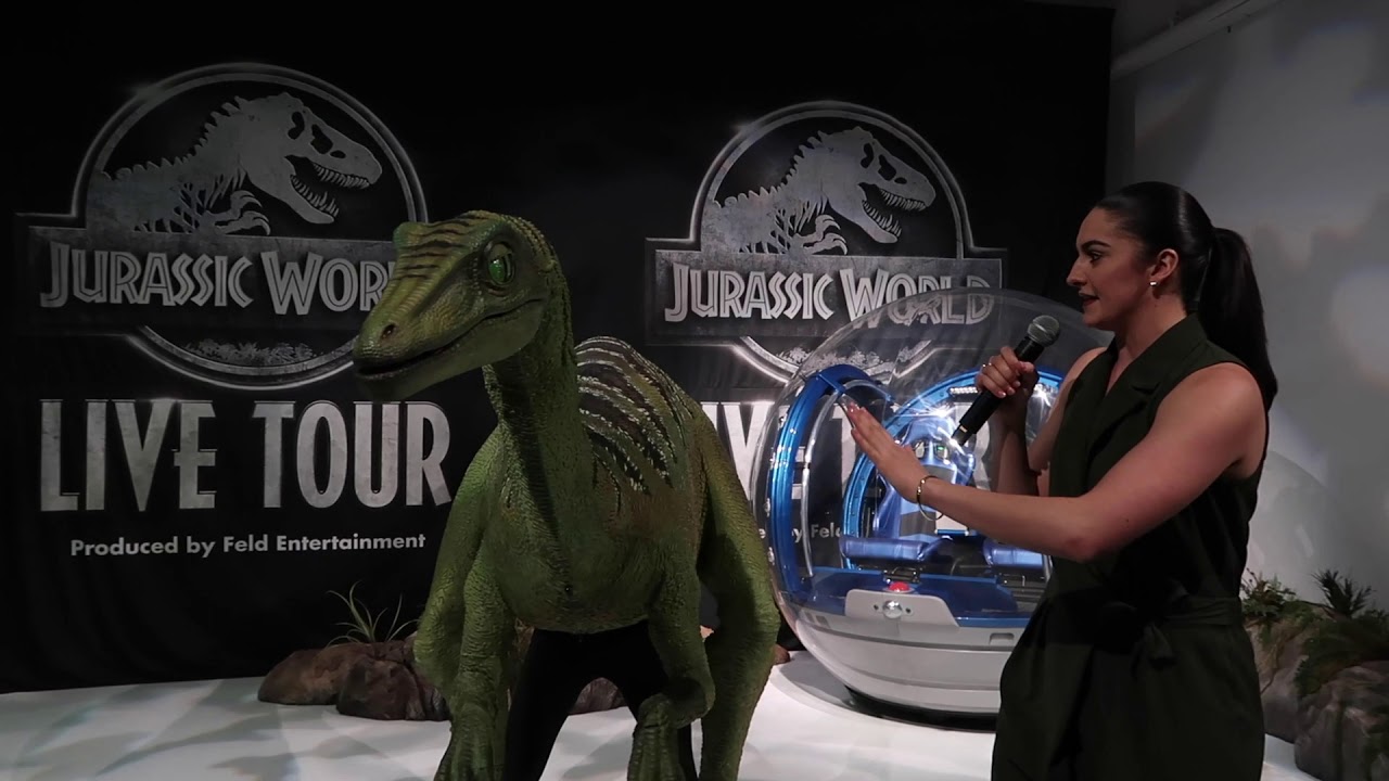 Jurassic World Live Tour Press Day - Jeanie & Blue Presentation w/ Madison Embrey
