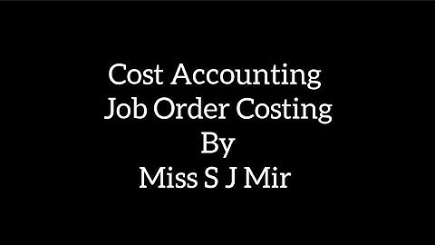 Job Order Costing-2017 (P) Q.2 ADC-2 #mirztuition #costaccounting