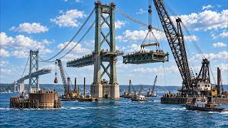 The Machines That Built the Mackinac Bridge Over Five Miles of Water (1954-1957)