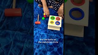 Benefits of hammer ball knock toy#Early educational Toy#Montessori at Home