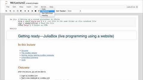 Getting Ready  JuliaBox Part 1 Coursera