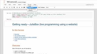 Getting Ready  JuliaBox Part 1 Coursera