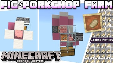 Minecraft Bedrock - PIG & PORK CHOP FARM 🐷 Automatic 🥩 Tutorial - PS4 ,MCPE ,Xbox,Windows & Switch