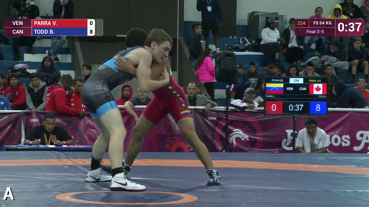 BRONZE FS - 54 kg: B. TODD (CAN) df. V. PARRA (VEN) by VSU, 10-0