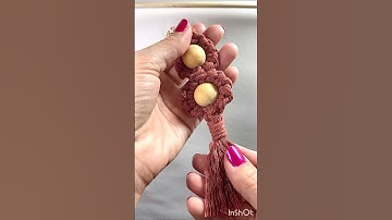 Flower macrame keychain #macrame #easymacrame #macramecreation #macrameknots #macramepattern