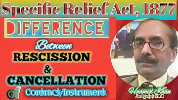 Rescission &Cancellation I SuitForCancellation I AsjExam IcivilJudgeExam I HkLegalTv IHaamidKhan I