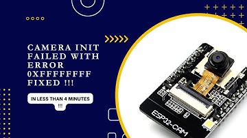 Camera init failed with error 0xffffffff fixed !!!