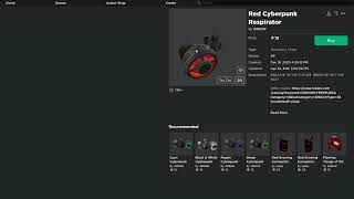 Purple Cyberpunk Respirators & Cyan Cyberpunk Respirators | Roblox