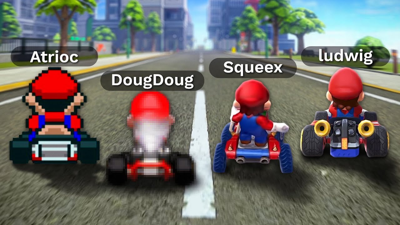 We Played 4 Mario Kart games at the same time