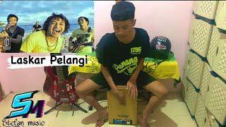 Nidji ~ Laskar Pelangi ( Cahon Cover ) | Dual Camera