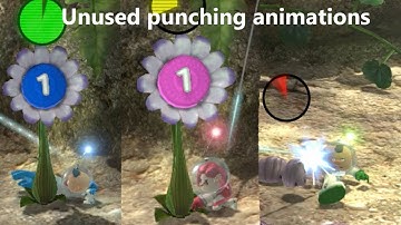 Pikmin 3: Unused punching animations