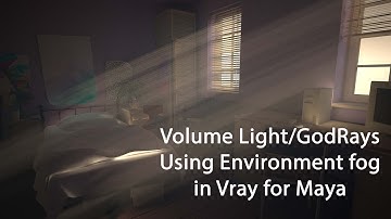V-Ray Maya 2018 software Tutorial - Volume Rays/God Rays using Environment Fog