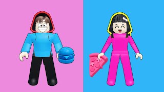 Yuta, Mio Dan Baby Celine Makan Makanan Sesuai warna Baju || ROBLOX