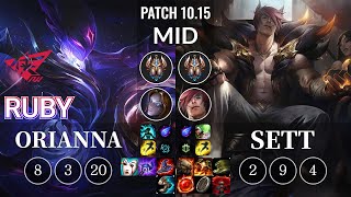 RW Ruby Orianna vs Sett Mid - KR Patch 10.15