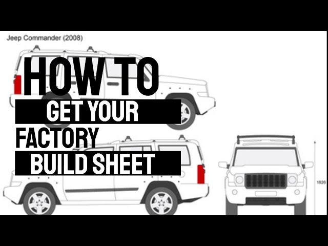 How to get your factory build sheet for Jeep / Fiat / Chrysler - YouTube