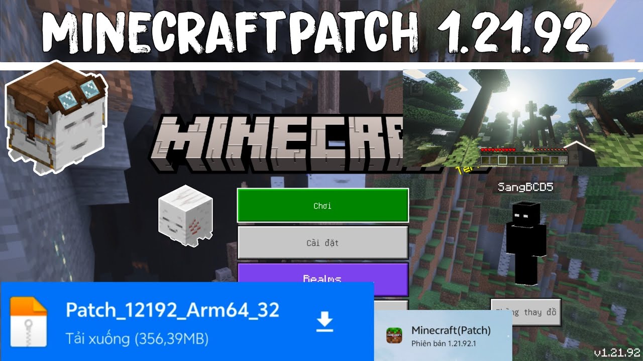 Link mediafire tải minecraft patch 1.21.92 cài được xbox chơi được saver