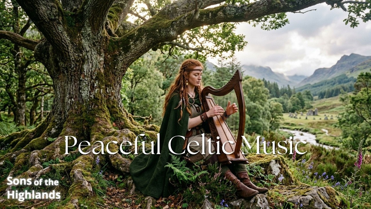 Relaxing Celtic Music with Soft Female Vocals🍀 Peaceful Irish Harp & Flute for Reading, Study, Sleep