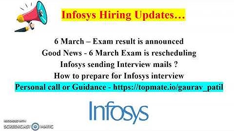 Infosys 6 march exam result declared | Infosys Exam Reschedule | How to prepare for interview |