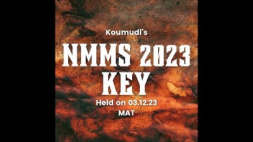 NMMS KEY 2023 || part 2 || NMMS ANSWERS || AP NMMS 2023 Paper Answers with Explanation || 03.12.23