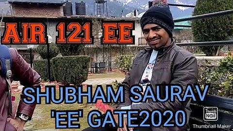 Shubham Kumar Saurav AIR121 EE  | GATE2020 | FACE TO FACE | RUNGTA R1 STUDENT |