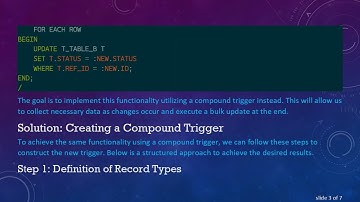 How to Convert an Oracle Trigger to a Compound Trigger