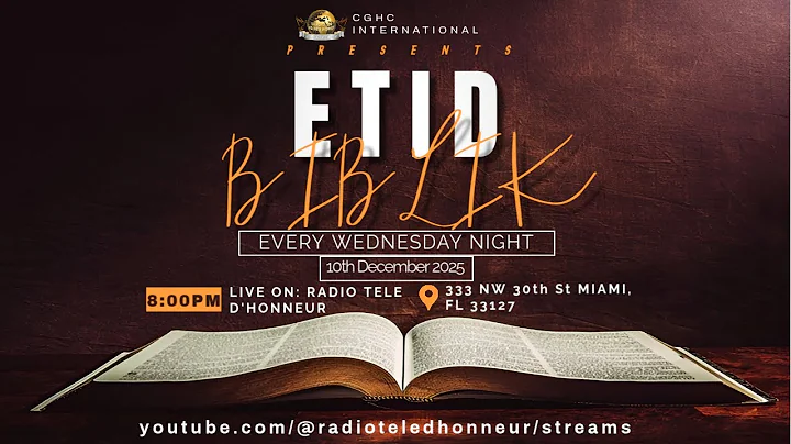 Wednesday Night BIBLE Study | RADIO TELE D'HONNEUR | 12.10.2025